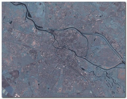 Wrocław widziany z satelity